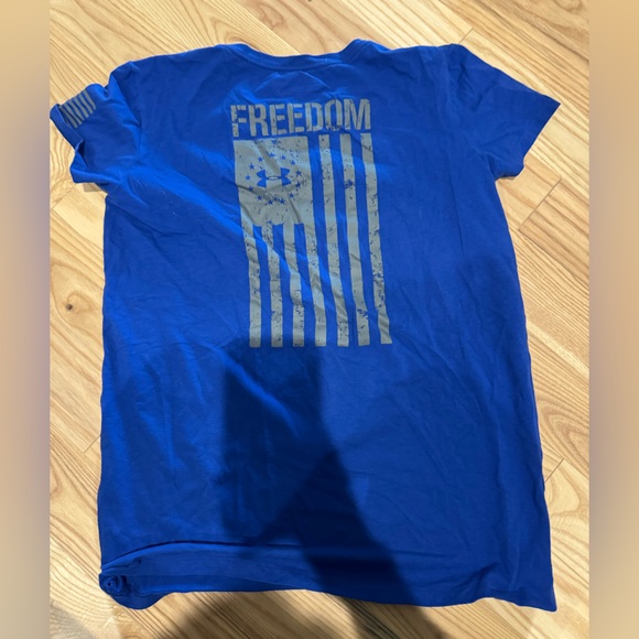 Under Armour Women's Blue Freedom Tee - Picture 1 of 3